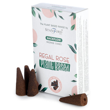 Premium Plant Based Stamford Backflow Incense Cones - Regal Rose