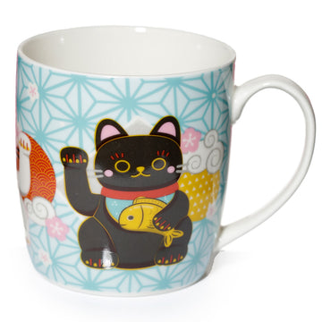 Collectable Porcelain Mug - Maneki Neko Lucky Cat