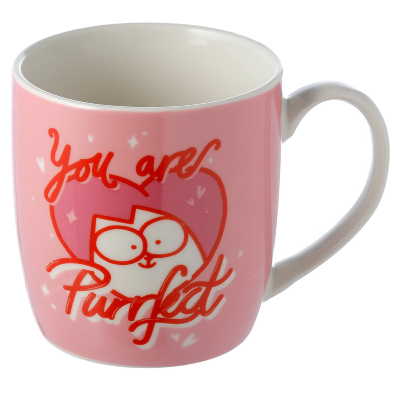 Porcelain Mug - Pink You are Purrfect Valentine's Simon's Cat Porcelain Mug
