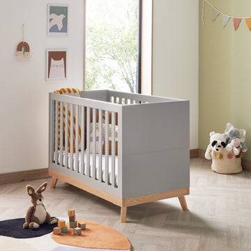 Babymore Mona Mini Cot Bed -Grey - Babymore