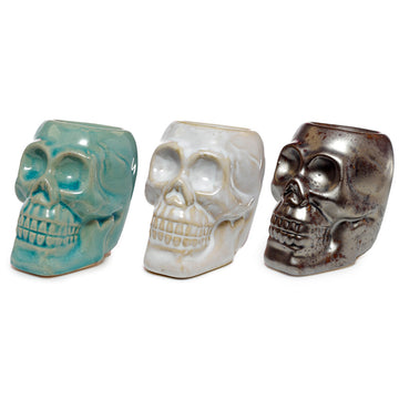 Eden Aroma Set - Mini Ceramic Skull Oil Burner