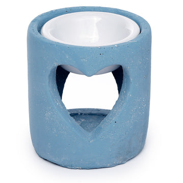 Blue Eden Concrete Industrial Style Heart Cut-Out Oil Burner