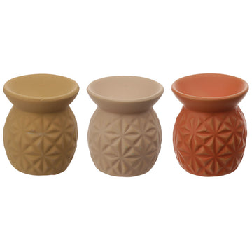 Embossed Triangle Pattern Ceramic Eden Oil Burner