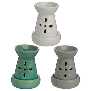 Flower Cut-Out Ceramic Eden Oil and Wax Burner