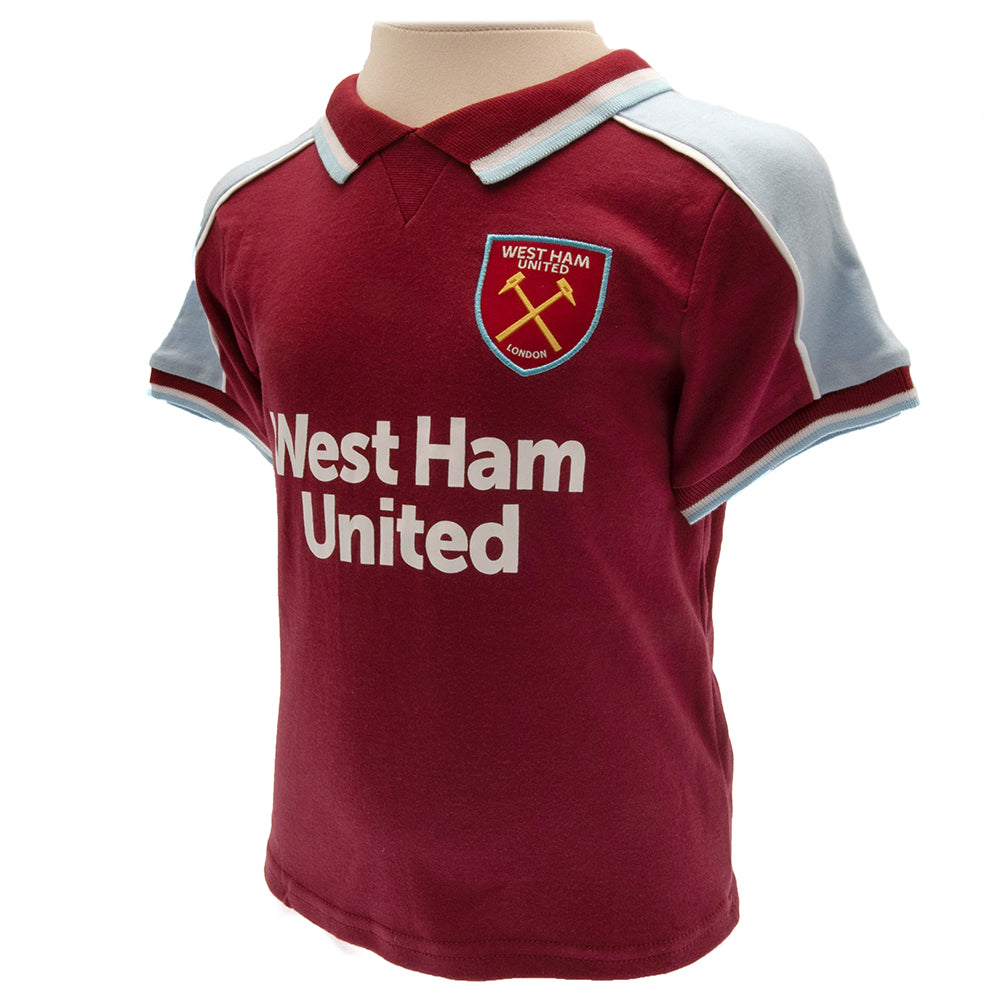 West Ham United FC Shirt & Short Set 12-18 Mths CS - Officially licensed merchandise.