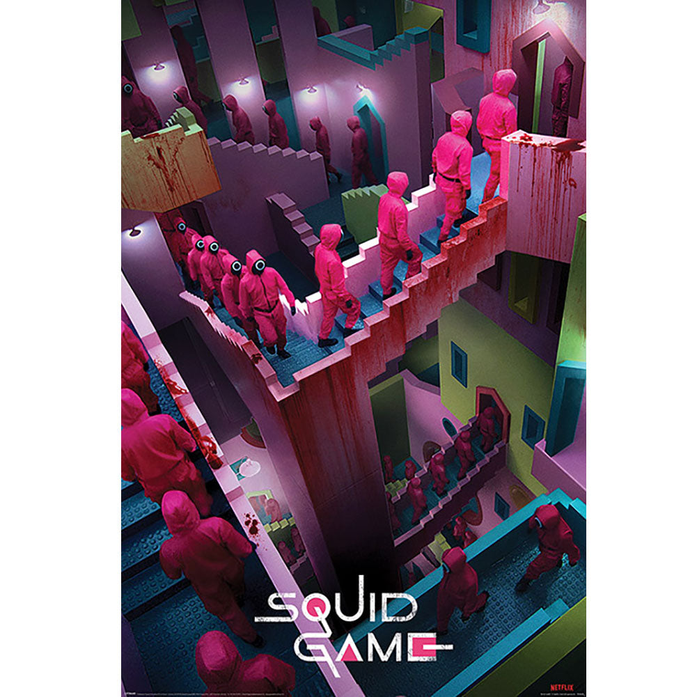 Squid Game Poster Crazy Stairs 104 - Officially licensed merchandise.