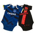 Everton FC 2 Pack Bodysuit 12-18 Mths - Officially licensed merchandise.