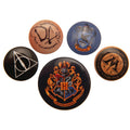 Harry Potter Button Badge Set Hogwarts - Officially licensed merchandise.