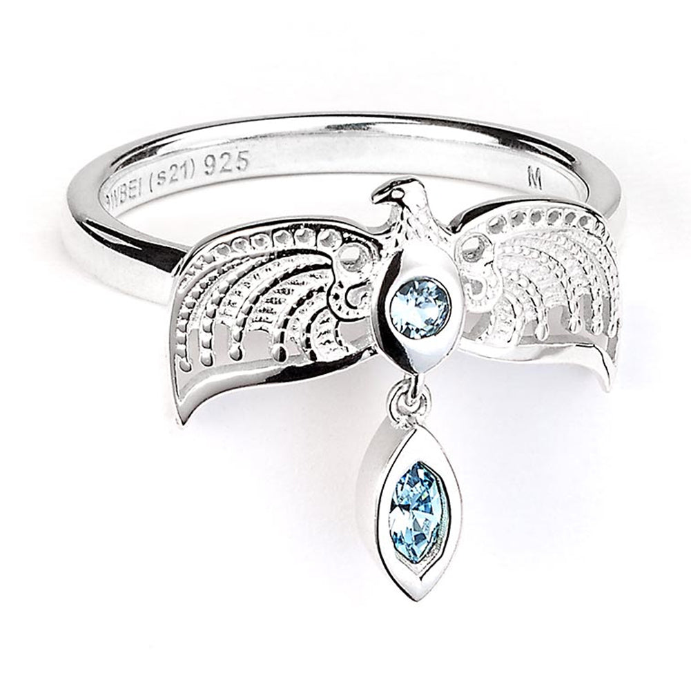 Harry Potter Sterling Silver Crystal Ring Diadem Large - Officially licensed merchandise.