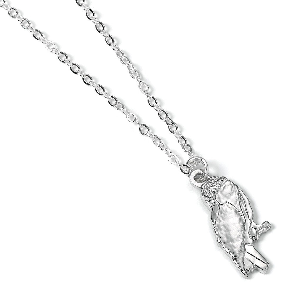 Harry Potter Silver Plated Necklace Hedwig Owl - Officially licensed merchandise.