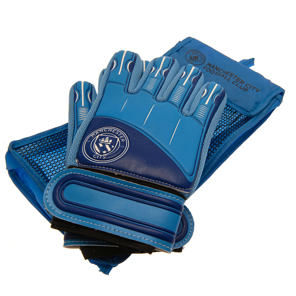 Manchester City FC Goalkeeper Gloves Yths DT - Officially licensed merchandise.