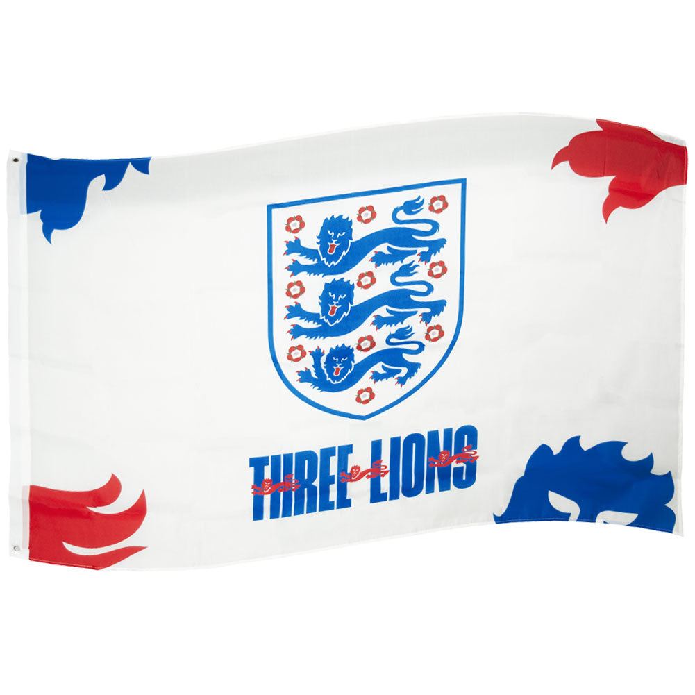 England FA Flag 3 Lions - Officially licensed merchandise.