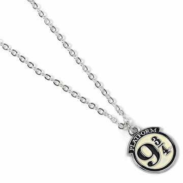 Harry Potter Silver Plated Necklace 9 & 3 Quarters - Officially licensed merchandise.