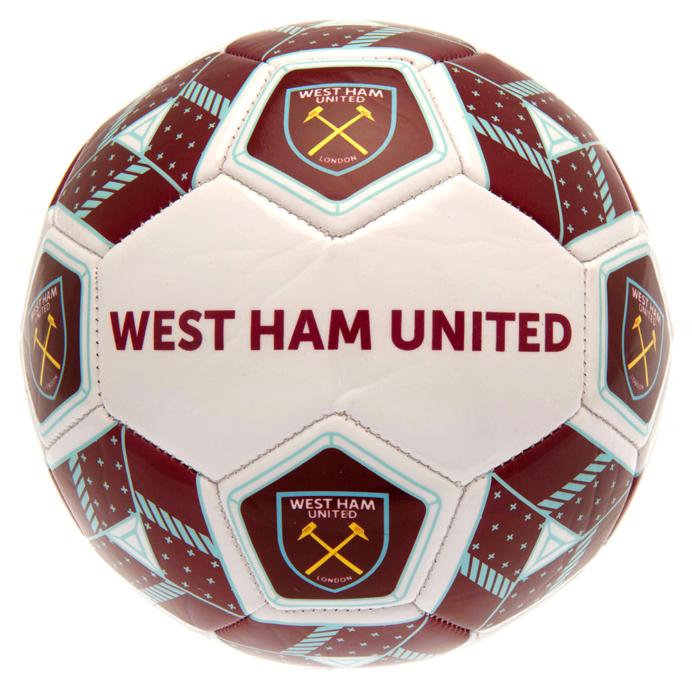 West Ham United FC Football Size 3 HX - Officially licensed merchandise.