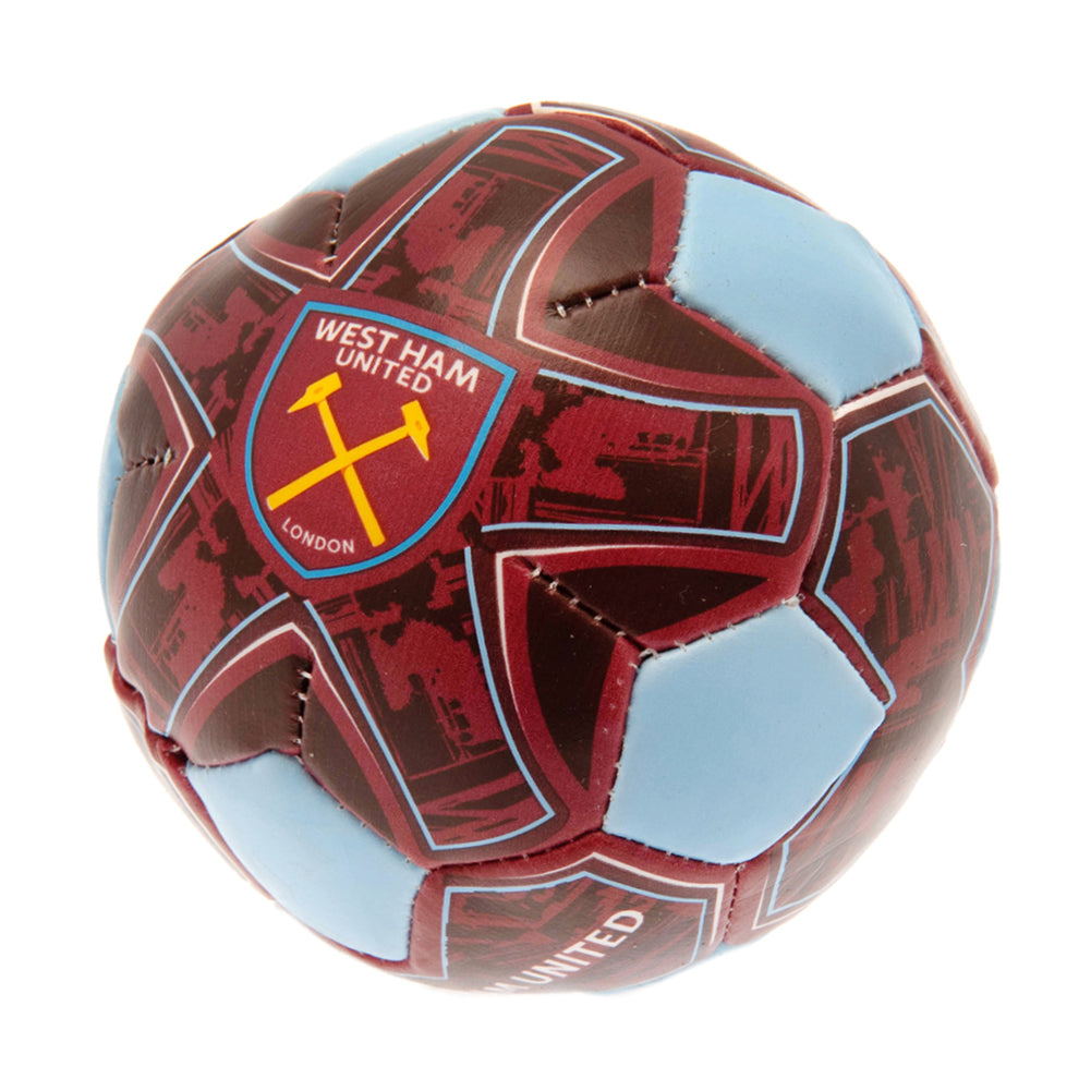 West Ham United FC 4 inch Soft Ball - Officially licensed merchandise.