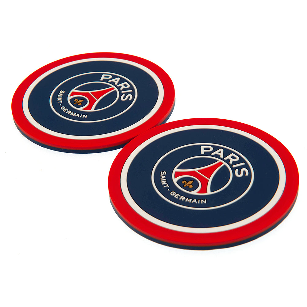 Paris Saint Germain FC 2pk Coaster Set - Officially licensed merchandise.