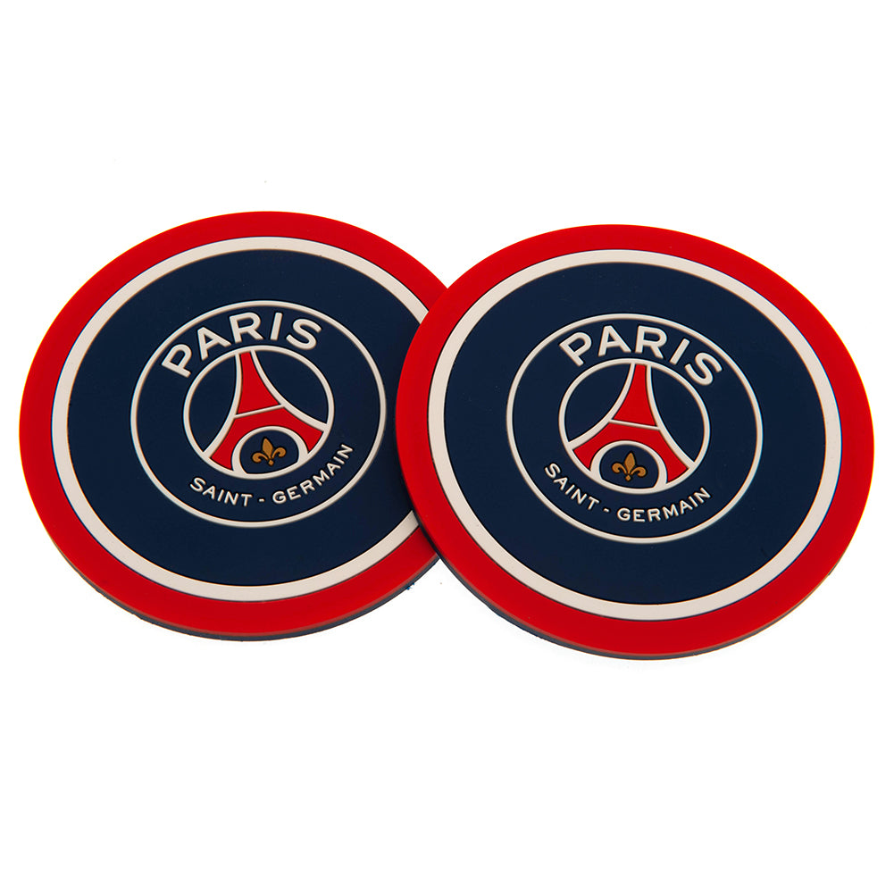 Paris Saint Germain FC 2pk Coaster Set - Officially licensed merchandise.