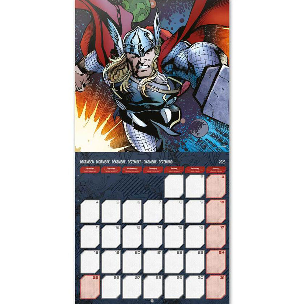 Avengers Square Calendar 2023 - Officially licensed merchandise.