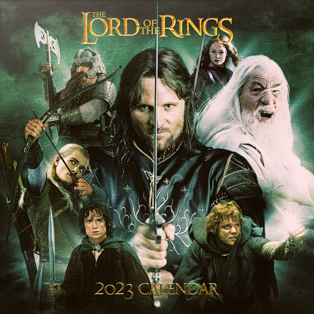 The Lord Of The Rings Square Calendar 2023 - Officially licensed merchandise.