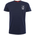 Liverpool FC 88-89 Crest T Shirt Mens Navy L - Officially licensed merchandise.