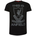 Liverpool FC This Is Anfield T Shirt Mens Black M - Officially licensed merchandise.