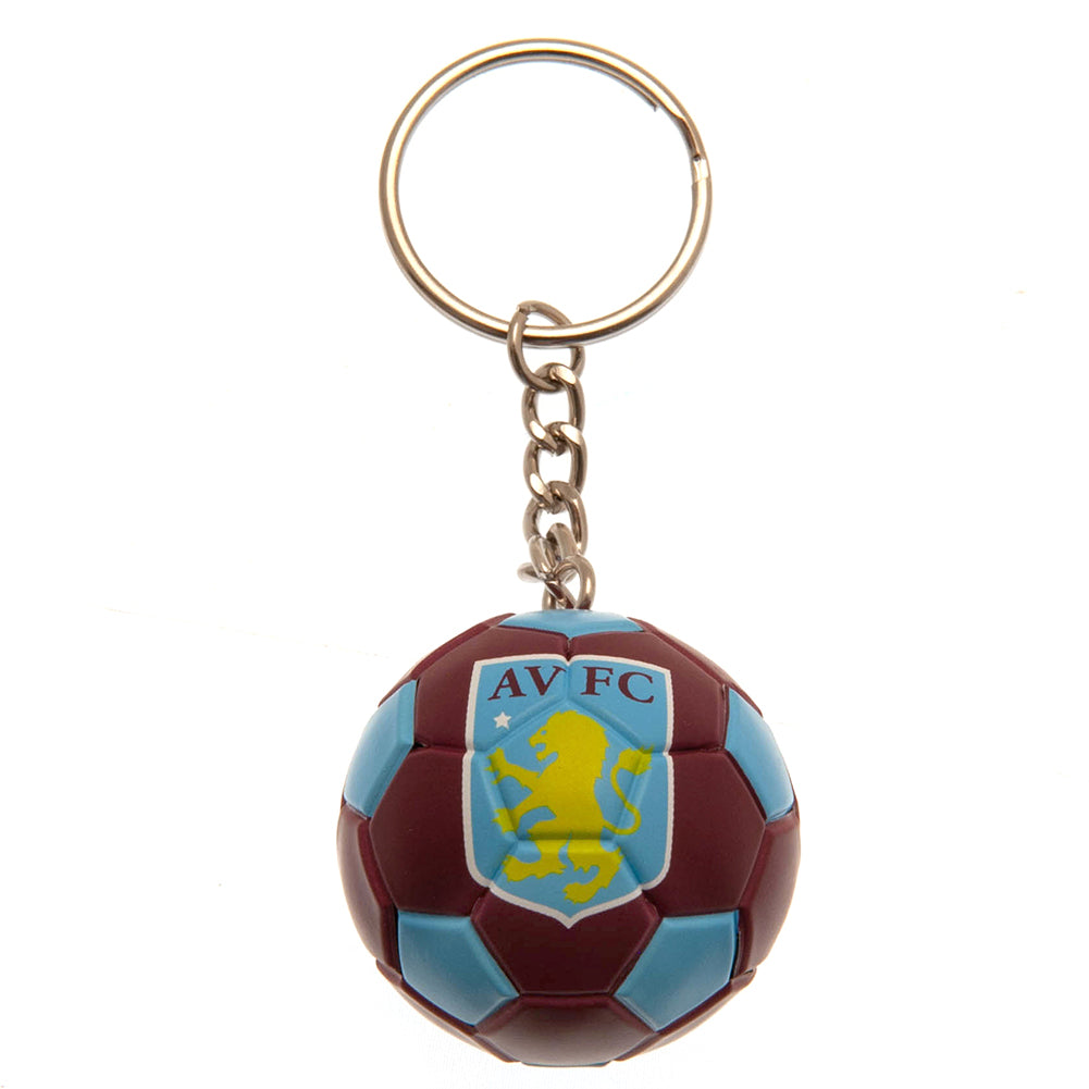 Aston Villa FC Football Keyring - Officially licensed merchandise.