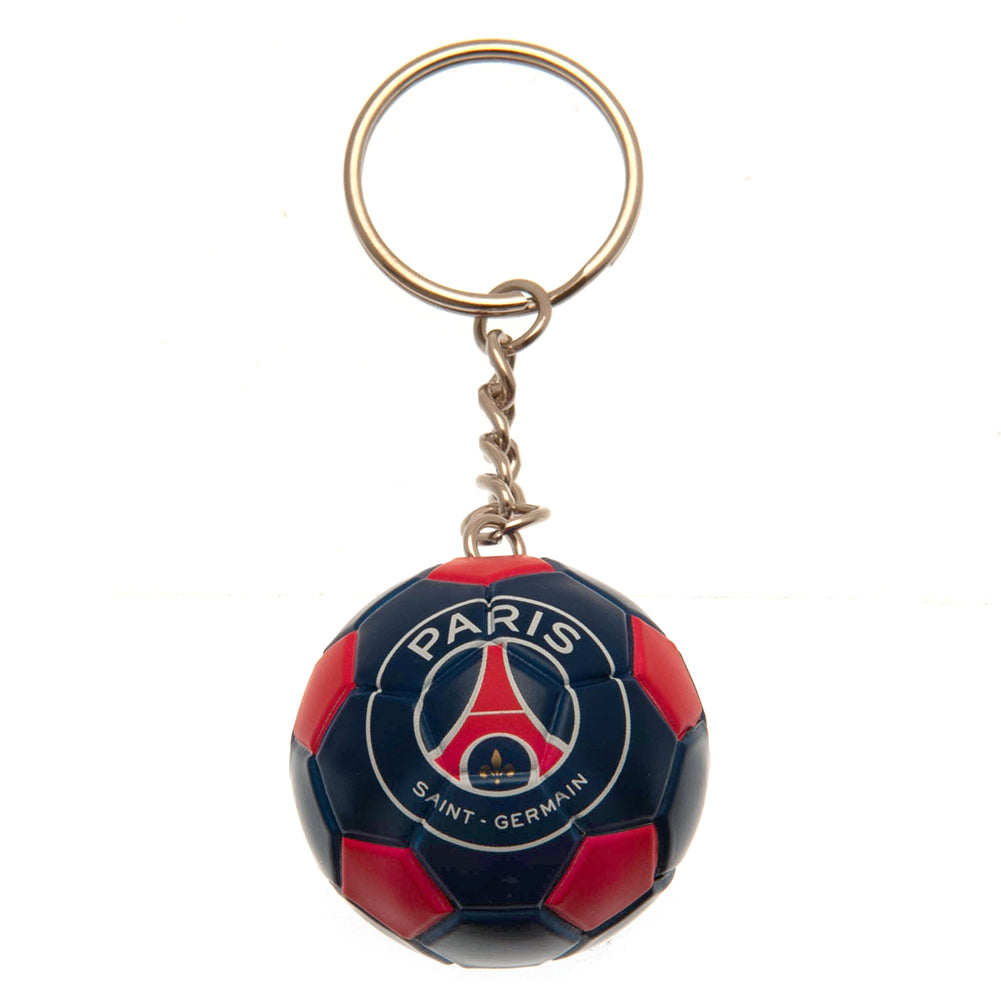 Paris Saint Germain FC Football Keyring - Officially licensed merchandise.