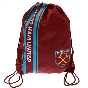 West Ham United FC Gym Bag ST - Officially licensed merchandise.