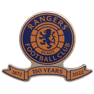 Rangers FC Badge 150 Years - Officially licensed merchandise.