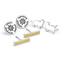 Harry Potter Silver Plated Earring Set Hufflepuff - Officially licensed merchandise.