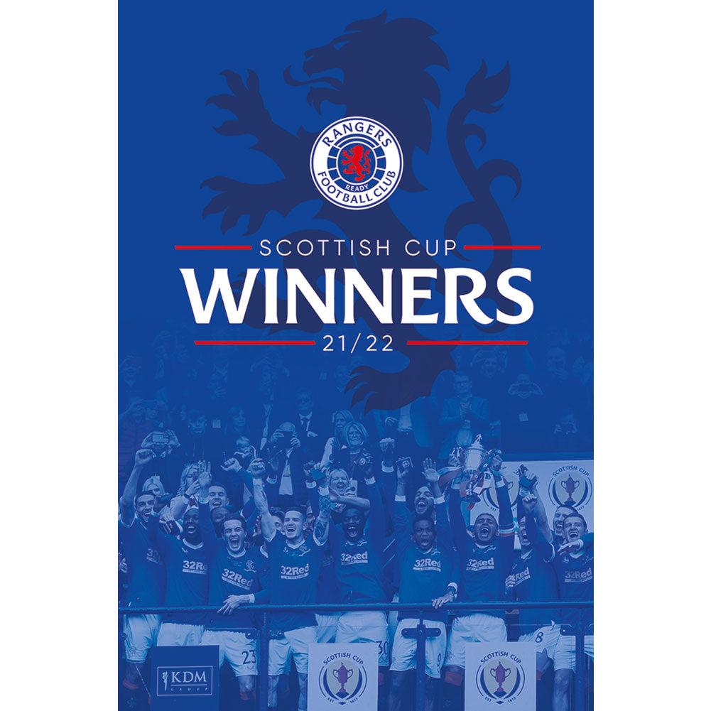 Rangers FC Poster Scottish Cup Winners 13 - Officially licensed merchandise.