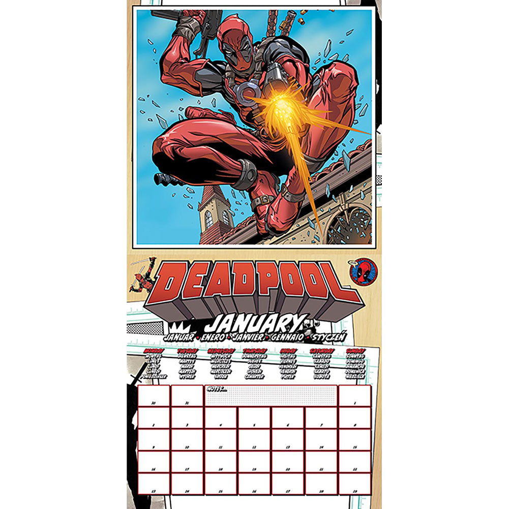 Deadpool Square Calendar 2023 - Officially licensed merchandise.