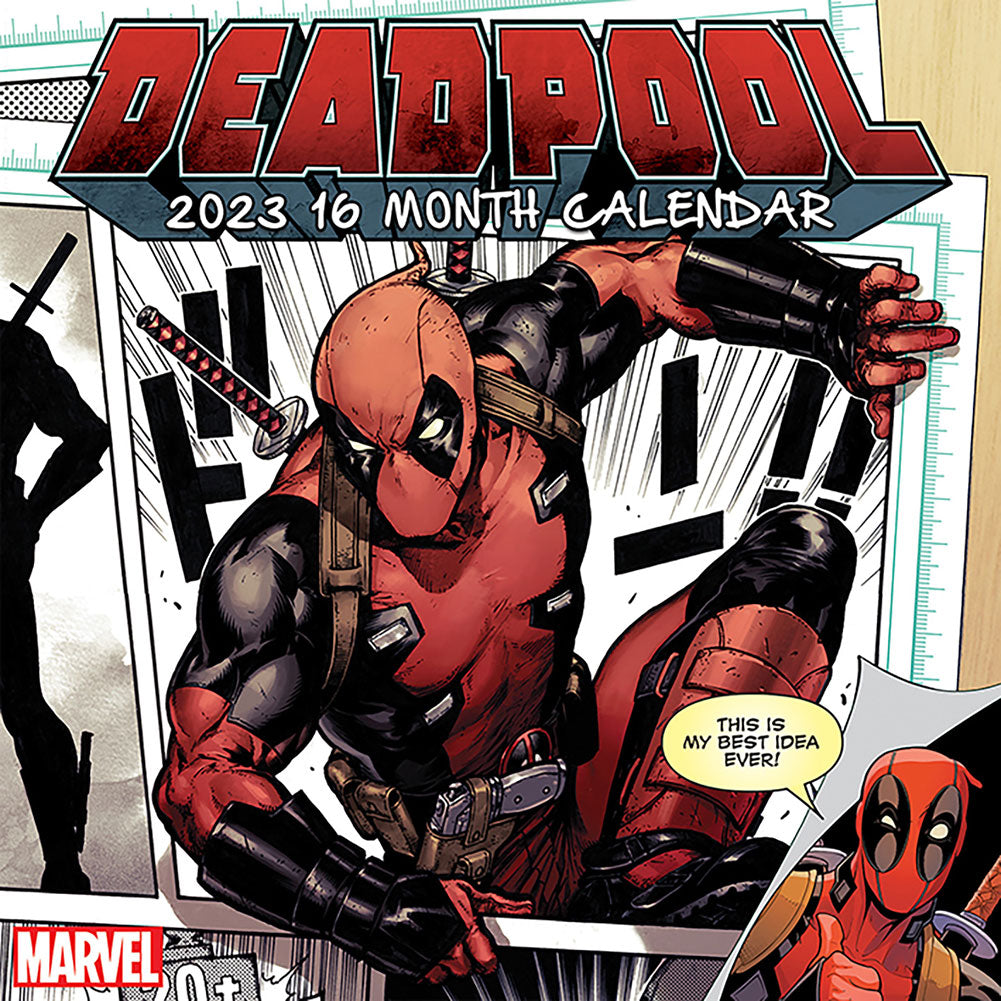 Deadpool Square Calendar 2023 - Officially licensed merchandise.