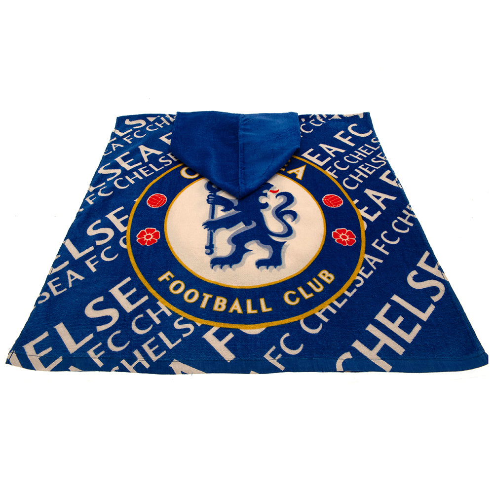 Chelsea FC Kids Hooded Poncho - Officially licensed merchandise.