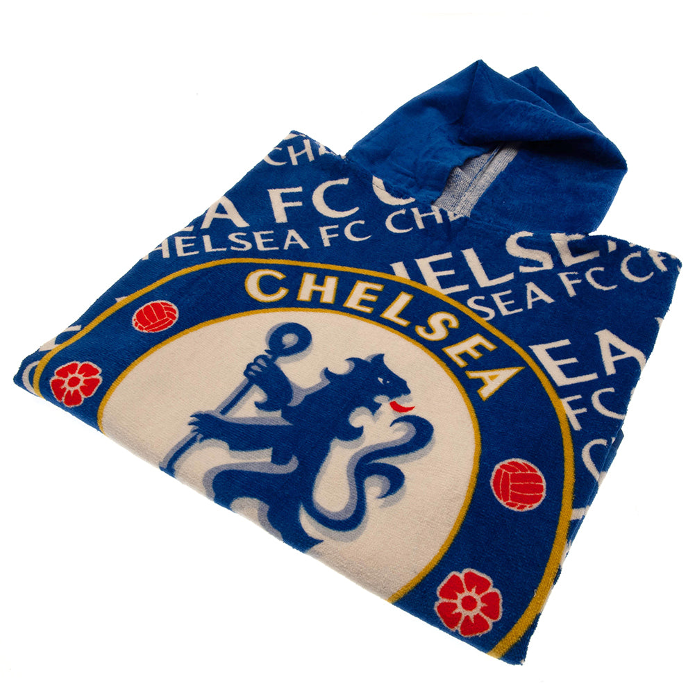 Chelsea FC Kids Hooded Poncho - Officially licensed merchandise.