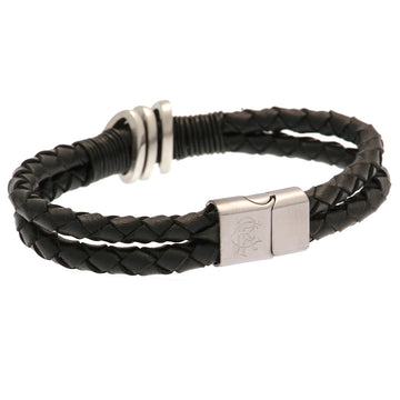 Rangers FC Leather Bracelet - Officially licensed merchandise.