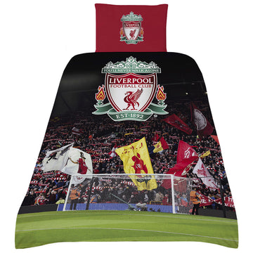 Liverpool FC The Kop Single Duvet Set - Officially licensed merchandise.