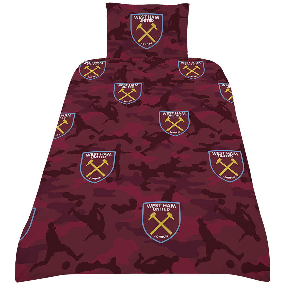 West Ham United FC Single Duvet Set PC - Officially licensed merchandise.