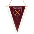 West Ham United FC Triangular Mini Pennant - Officially licensed merchandise.