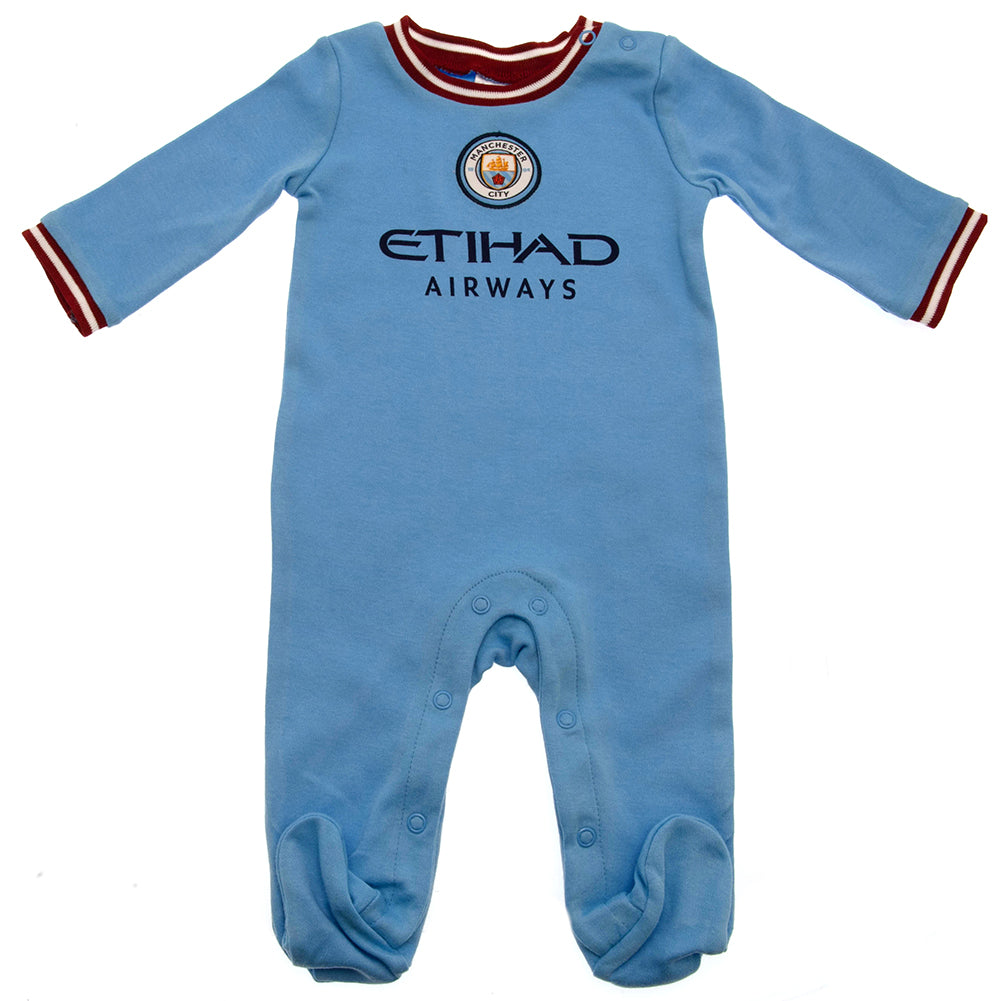 Manchester City FC Sleepsuit 9-12 Mths CC - Officially licensed merchandise.