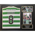 Celtic FC Brown Signed Shirt (Framed) - Officially licensed merchandise.