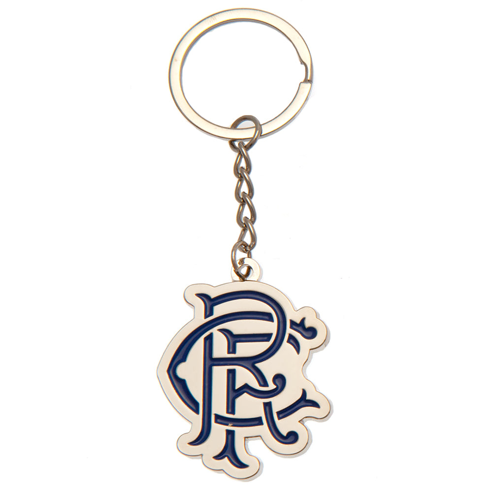 Rangers FC Keyring Scroll Crest - Officially licensed merchandise.