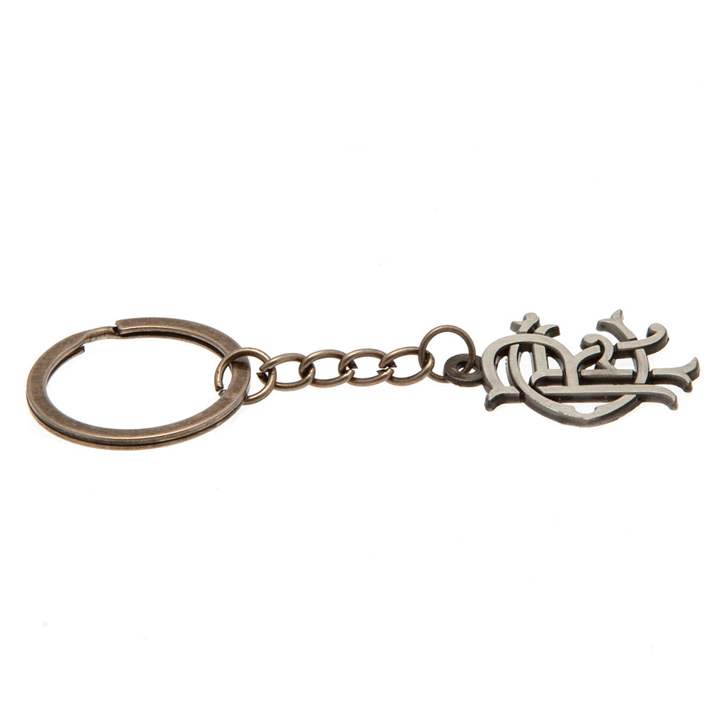 Rangers FC Keyring Scroll Crest AS - Officially licensed merchandise.