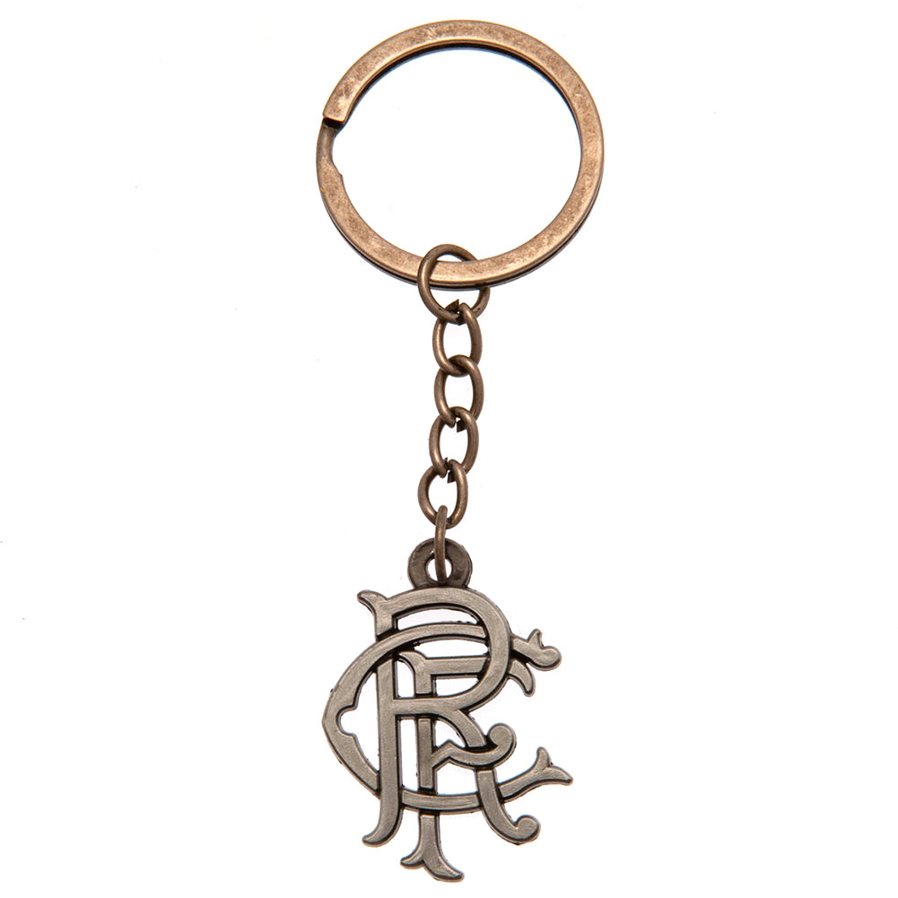 Rangers FC Keyring Scroll Crest AS - Officially licensed merchandise.