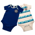 Chelsea FC 2 Pack Bodysuit 12-18 Mths LT - Officially licensed merchandise.