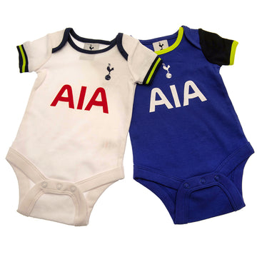 Tottenham Hotspur FC 2 Pack Bodysuit 9-12 Mths LG - Officially licensed merchandise.