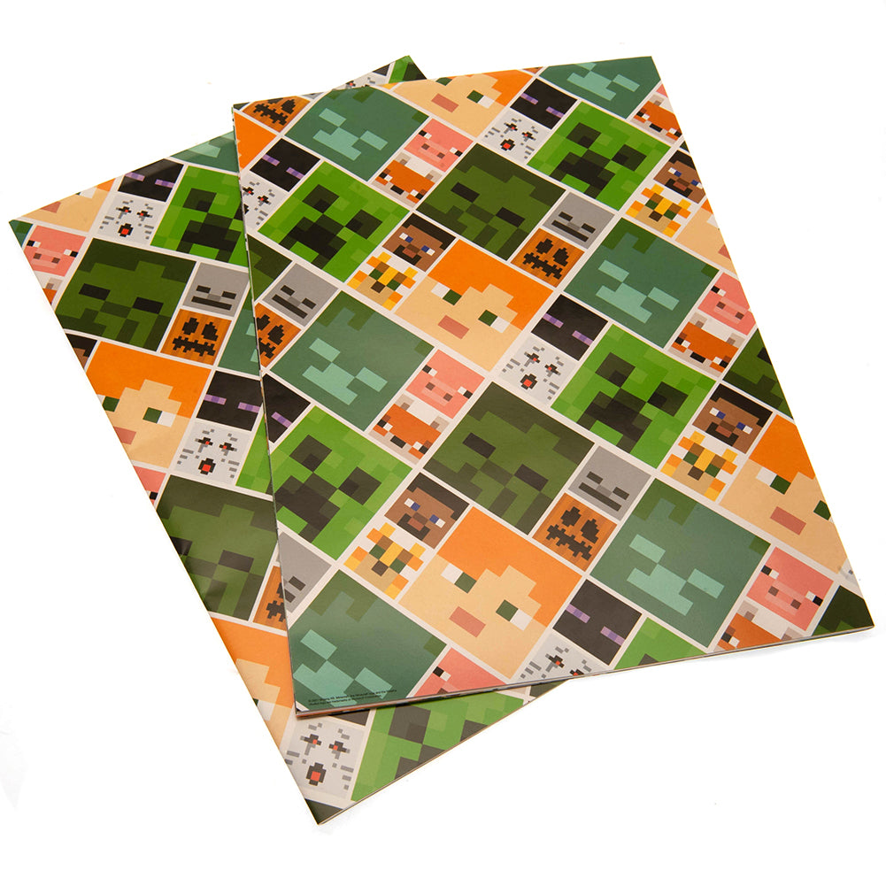 Minecraft Gift Wrap - Officially licensed merchandise.