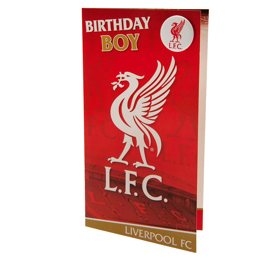 Liverpool FC Birthday Card Boy - Officially licensed merchandise.