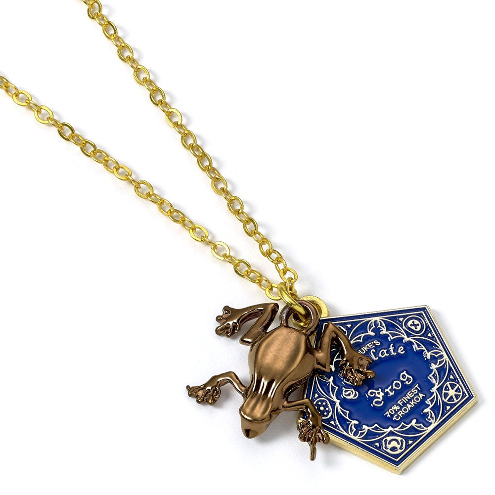 Harry Potter Gold Plated Necklace Chocolate Frog - Officially licensed merchandise.