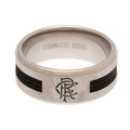 Rangers FC Black Inlay Ring Medium - Officially licensed merchandise.